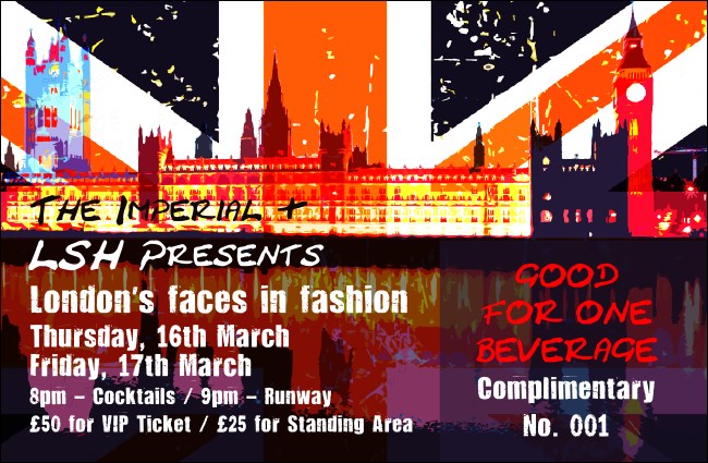 London Drink Ticket Product Front