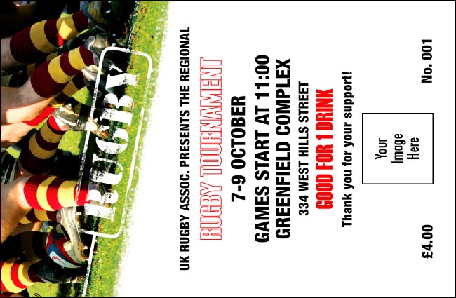 Rugby Drink Ticket Product Front