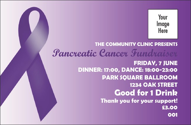 Purple Ribbon Drink Ticket
