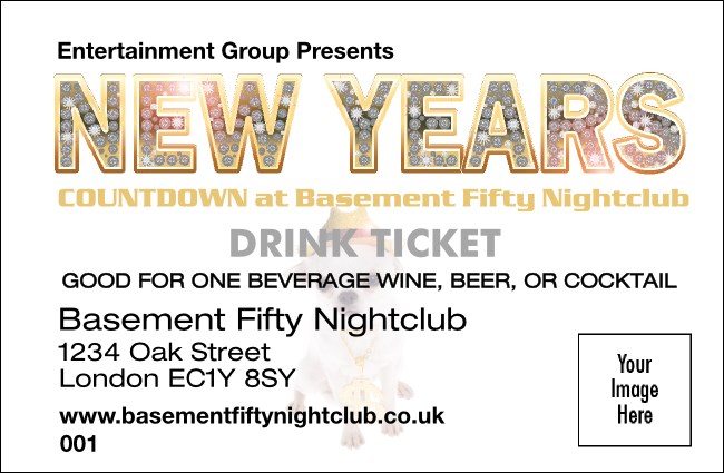 Diamond Dog Drink Ticket Product Front