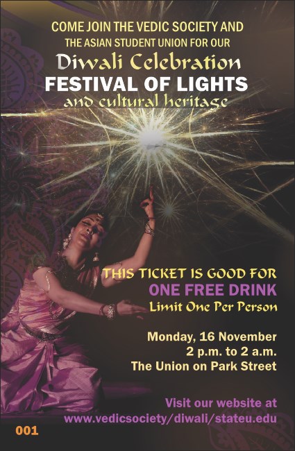 Diwali Drink Ticket Product Front