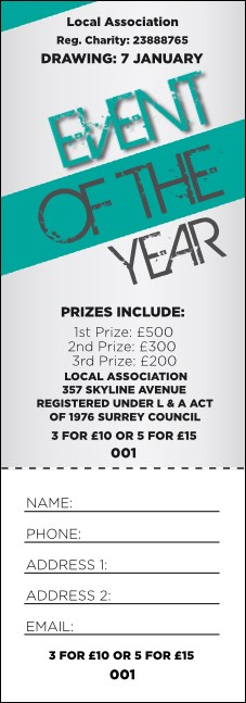 All Purpose Modern Raffle Ticket