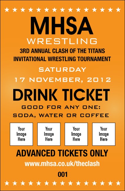 Versus All Purpose Drink Ticket (Orange) Product Front