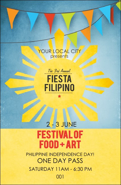Filipino Fiesta Drink Ticket Product Front