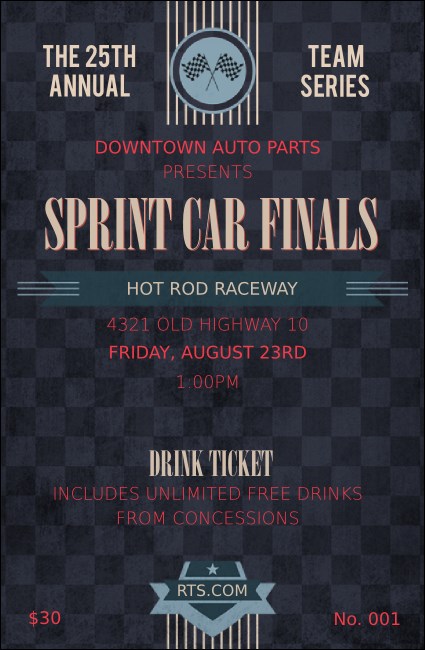 Car Racing Drink Ticket