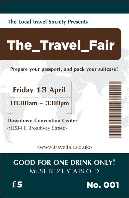 Airline Drink Ticket Product Front