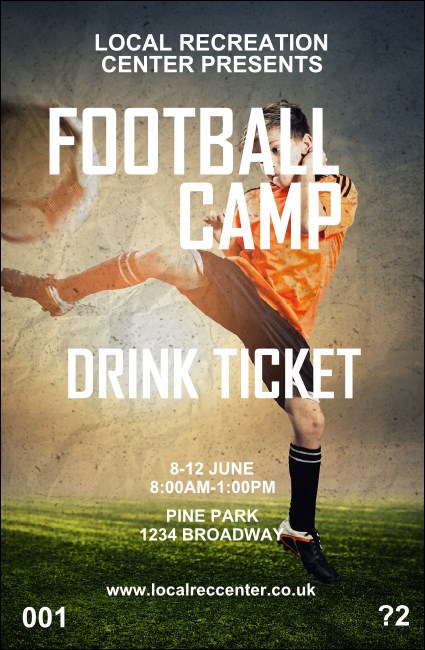 Football Camp Drink Ticket