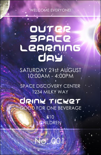 Outer Space Drink Ticket Product Front