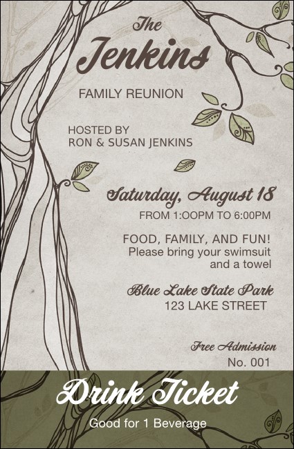 Reunion Drink Ticket Product Front