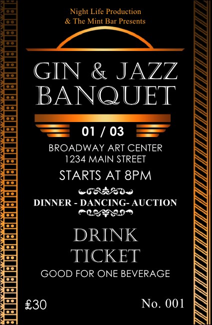 Twenties Drink Ticket Product Front