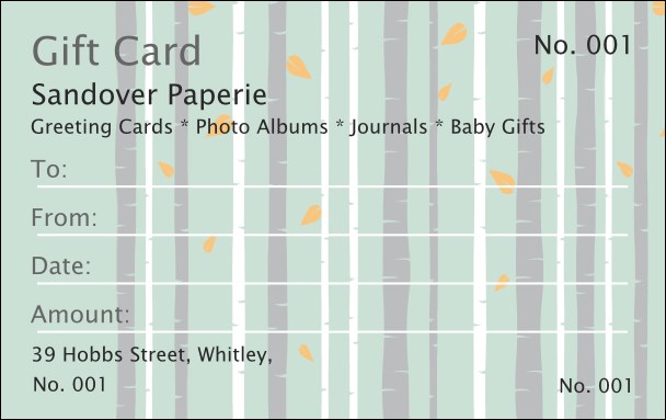Birch Forest Gift Card Product Front