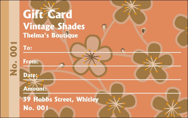 Retro Flowers Loyalty Card