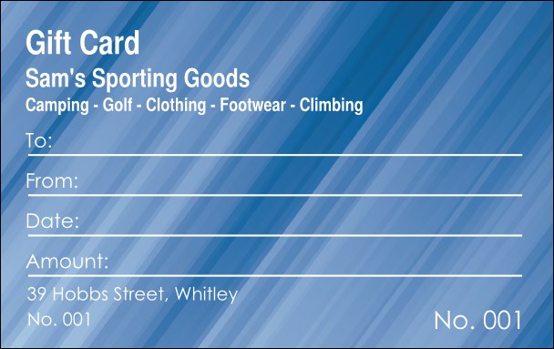 Blue Stripes Loyalty Card Product Front