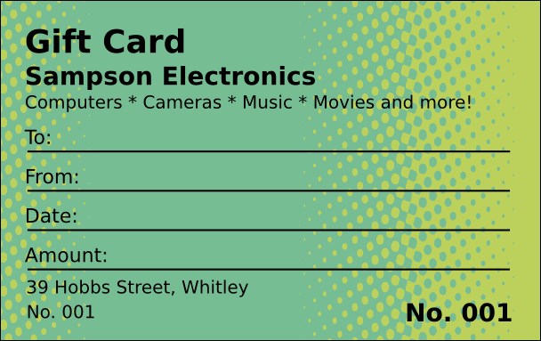 Techno Green Gift Card