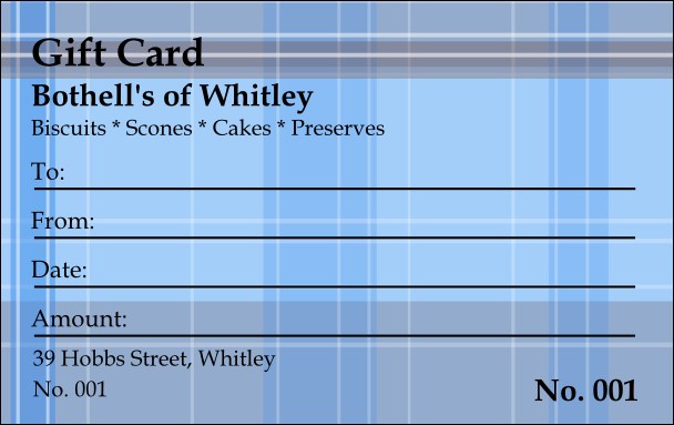 Plaid Gift Card Product Front