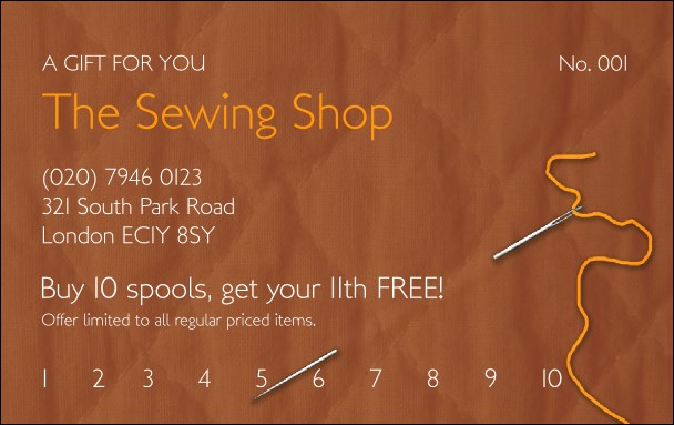 Quilt Loyalty Card