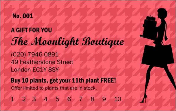 Shopping Loyalty Card Product Front