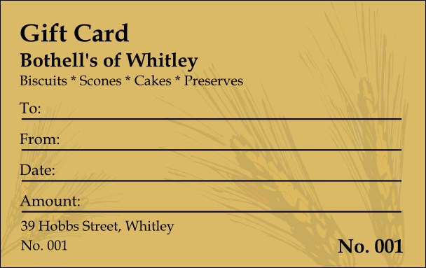 Bakery Gift Card