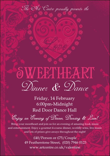 Valentines Heart Postcard Product Front