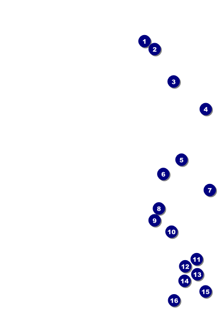 Classic Black Pinstripe Postcard Front Field Markers