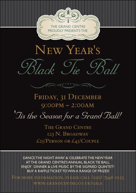 Classic Black Pinstripe Postcard Product Front
