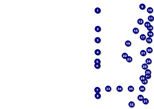 Fractal Wave Postcard Front Field Markers
