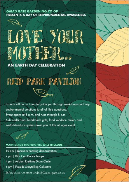 Earth Day Organic Postcard Product Front