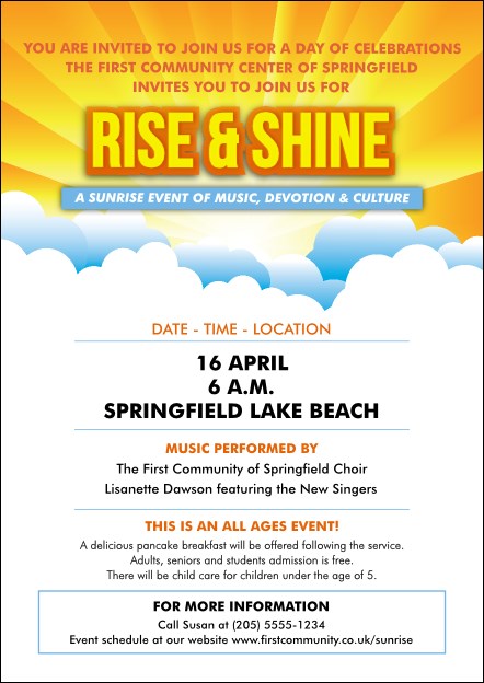 Sunrise Clouds Postcard Product Front