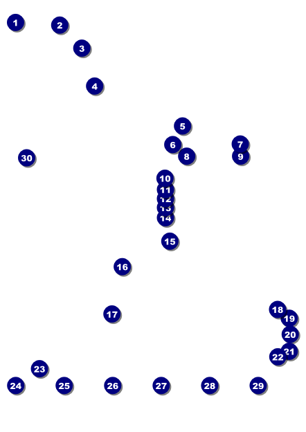 Class Reunion Mascot Blue Postcard Front Field Markers