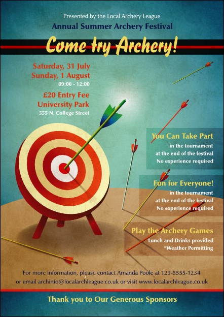 Archery Postcard Product Front