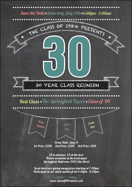 Class Reunion Postcard Product Front