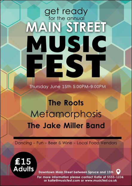 Music Festival Postcard Product Front