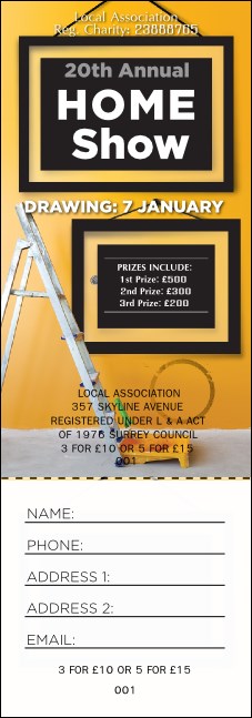 Home Makeover Raffle Ticket Product Front