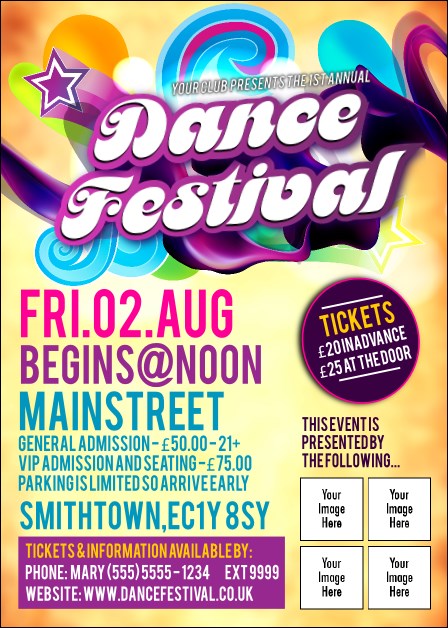 Disco Dance Festival Postcard Product Front