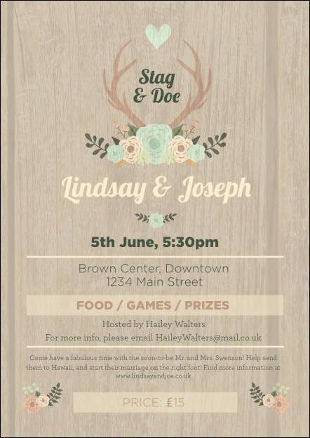 Flower Stag & Doe Postcard Product Front