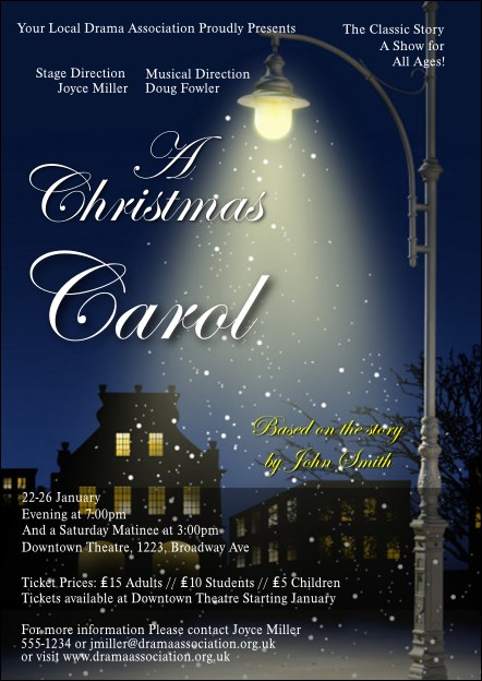 Christmas Carol Postcard Product Front