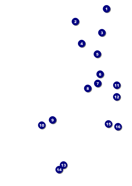Red and Silver Postcard Front Field Markers