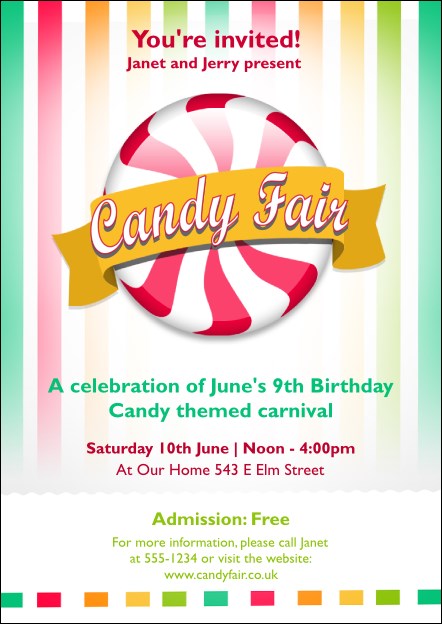 Candy Postcard Product Front