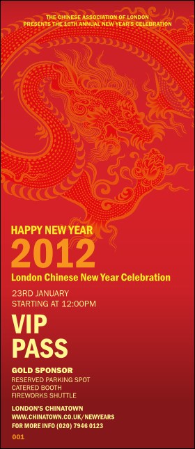 Chinese New Year VIP Pass Product Front