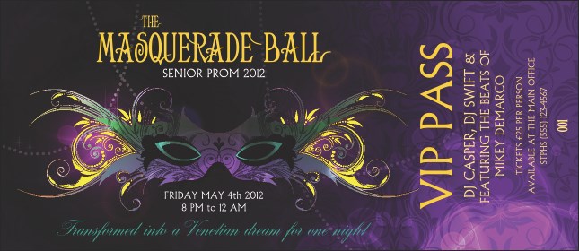 Masquerade Ball VIP Pass Product Front