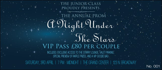 Star Theme VIP Pass Product Front