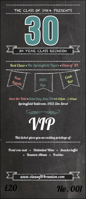 Class Reunion VIP Pass Product Front