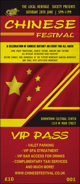 Chinese VIP Pass Product Front