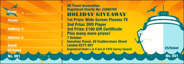 Cruising Raffle Ticket Product Front