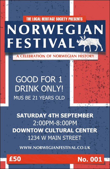 Norwegian Drink Ticket Product Front