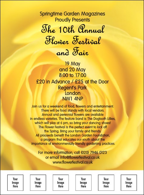 Yellow Rose Flyer Product Front