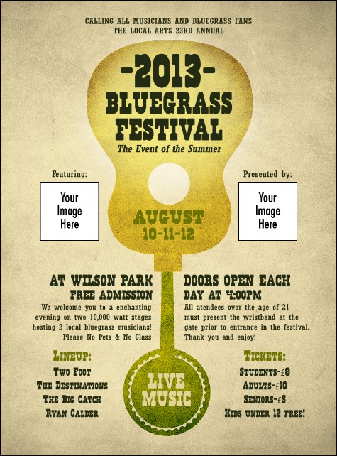 Guitar and Banjo Flyer Product Front