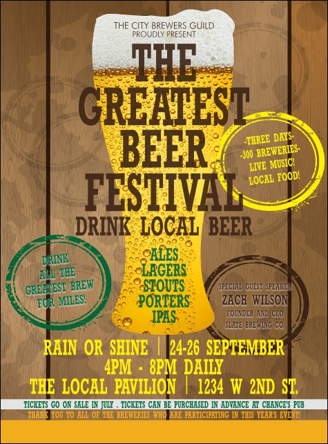 Beer Festival Flyer Product Front