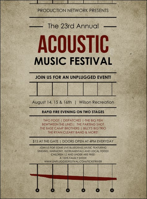 Acoustic Strings Flyer Product Front