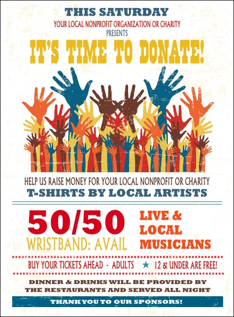 Fundraising Hands Flyer Product Front